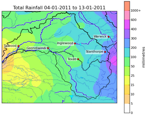 Flood Rainfall - 2011 Stanthorpe Flood